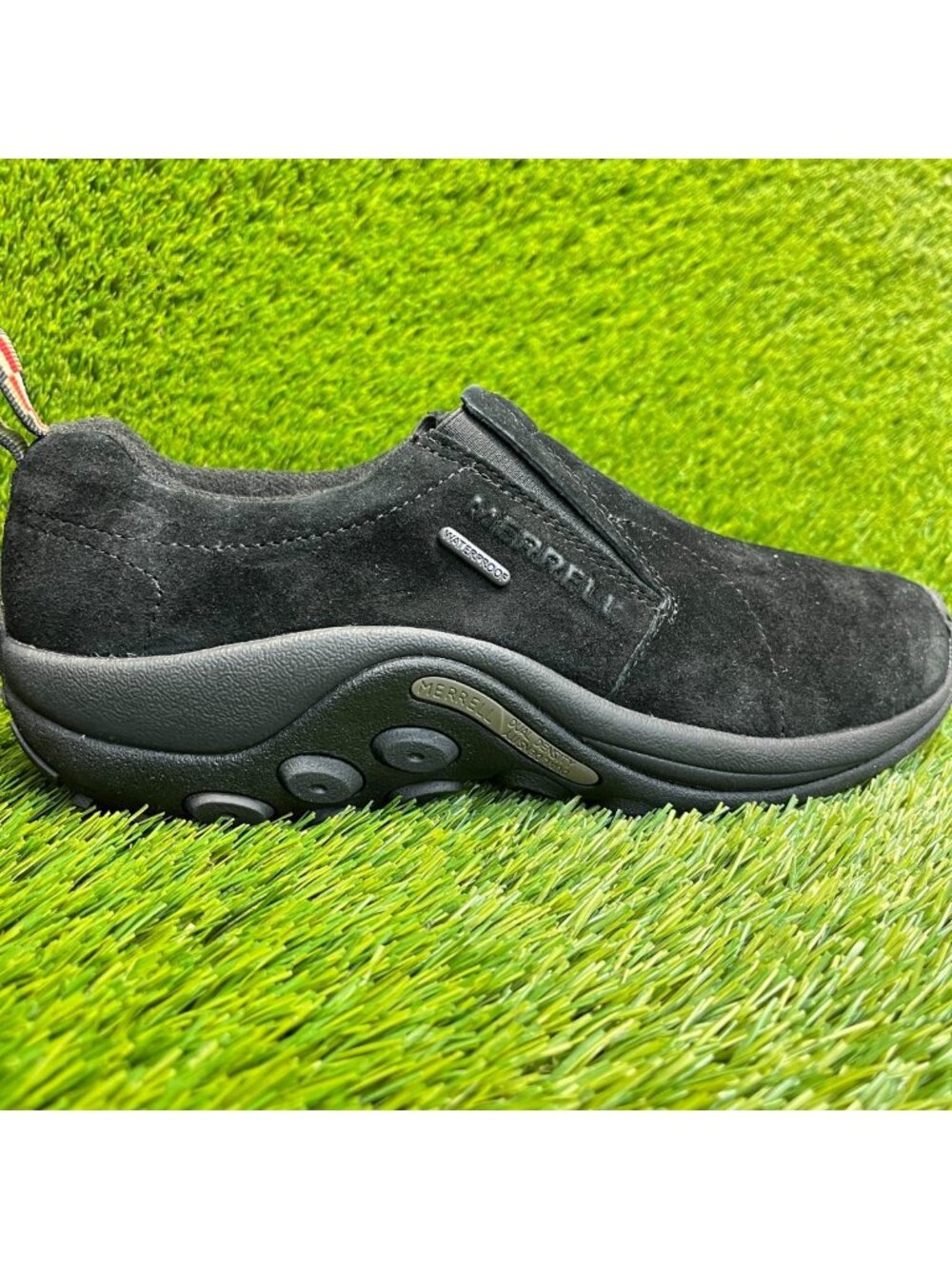 Merrell Jungle Moc Mens Size 9.5 Black Casual Classic Waterproof Slip On Shoes